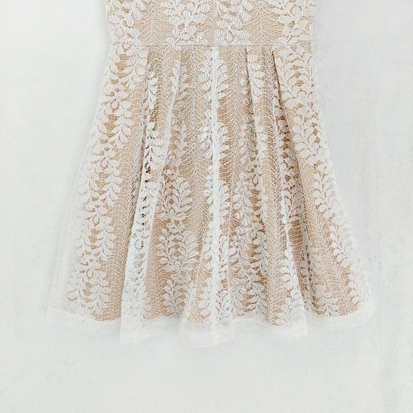 Lulus All of My Heart White Lace Skater Dress P6341 - Picture 3 of 9